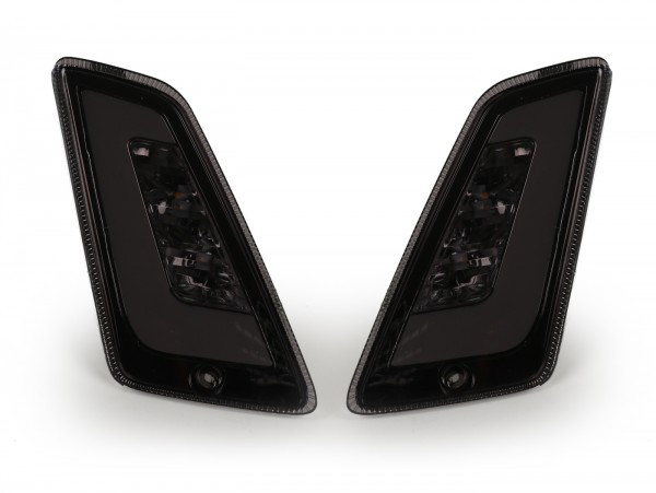 Pair Of Front Indicators Power 1 Led (2014-) Day Time Running Light (emark)  Smoked
