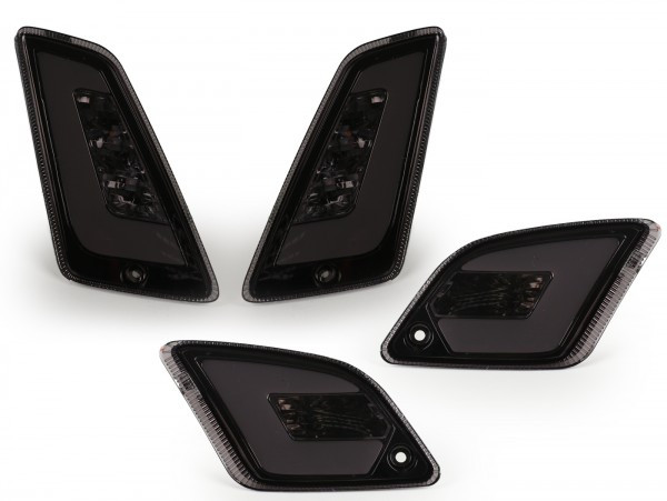 Indicator Set Front + Rear Power 1 Led (-2014) Front With Day Time Running Light And Rear With Position Light (emark)  Smoked