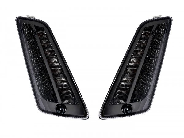 Pair Of Front Indicators Moto Nostra 2k22 (2014-) Dynamic Led Sequential Light, Day Time Running Light (emark)  Smoked