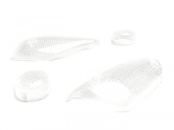Knipperlichtglazen oem Kwaliteit Set van 4 stuks  wit (MBK, Yamaha)