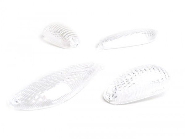 Knipperlichtglazen oem Kwaliteit Set van 4 stuks Piaggio Nrg Mc2  Weiss