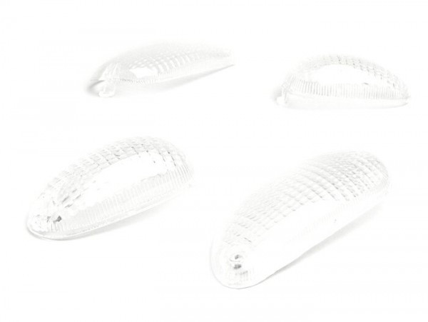 Knipperlichtglazen oem Kwaliteit Set van 4 stuks Piaggio Tph van Bj. 2005  Weiss
