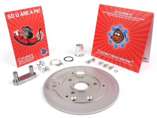 Rear Hub Back Plate Cnc Aluminium Cmd Little Kong Vespa Pk