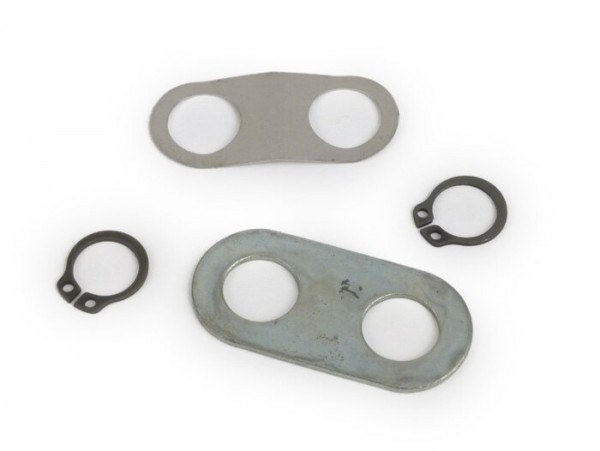 Special Spring Clip + Fixing Plate + 2 X Seegers Set For Brake Shoes Lambretta