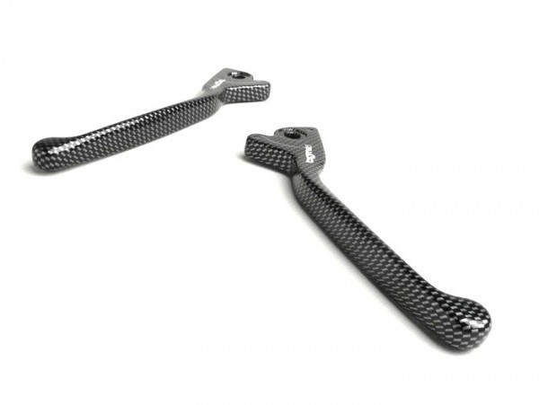 Pair Of Brake Levers Oem Quality Classic Gilera Runner Dd (grimeca Brake System)  Carbon Style