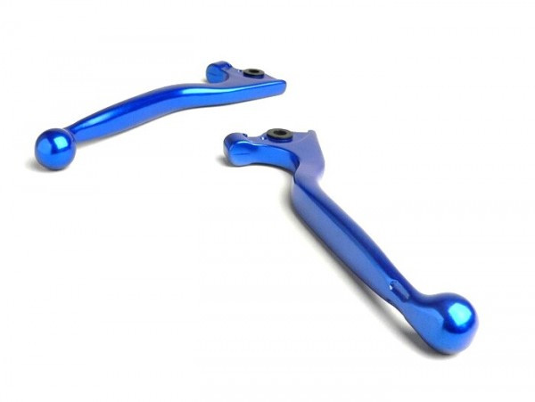 Pair Of Brake Levers Oem Quality Classic Peugeot Dd (ajp Brake System)  Blue