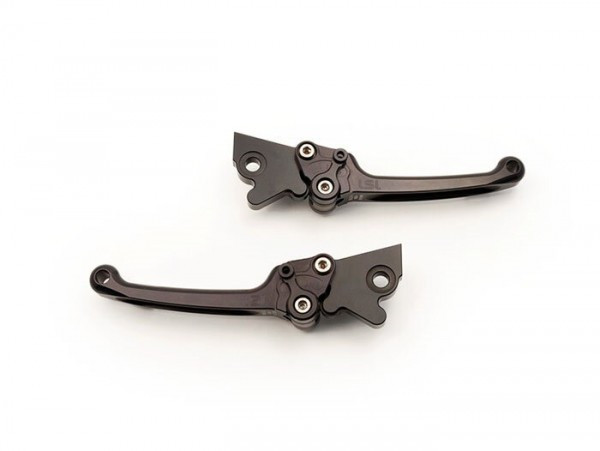Pair Of Brake Levers Lsl Adjustable, 150mm, Eg/abe  Black