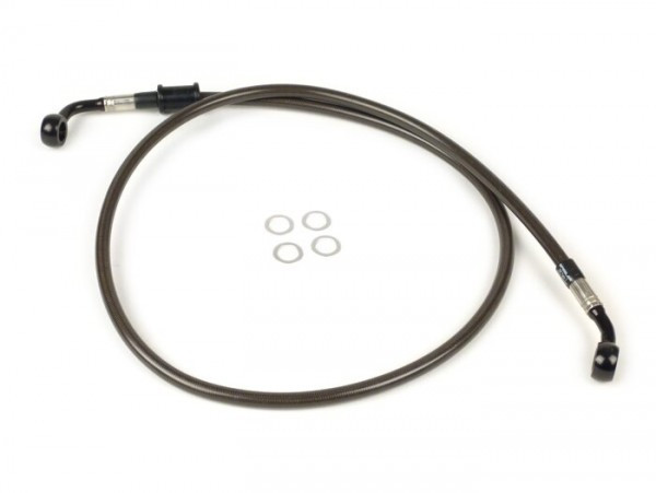 Remleiding Voorkant Voor Originele Bremstang Spiegler Leitung: Rvs (carbon), Fitting: Aluminium (zwart)