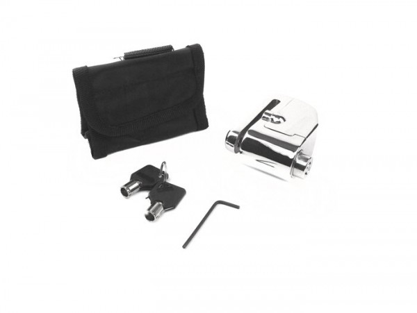 Brake Disc Lock Universal With Alarm Silver