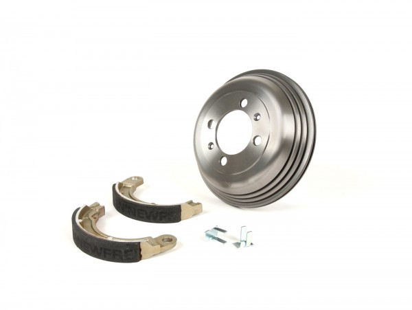 Brake Drum, Rear 8 Inch Incl. Brake Shoes, 1 Anchor Pin BGM Pro Cast Iron