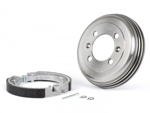 Front Brake Hub 8 Inch Incl. Brake Shoes BGM Pro Cast Iron