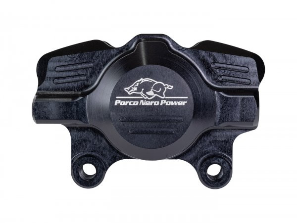Brake Caliper, Rear (with TÜv Parts Certificate) Porco Nero Power 2.0 Cnc By Spiegler 2piston, Ø=29mm  Anodised Black