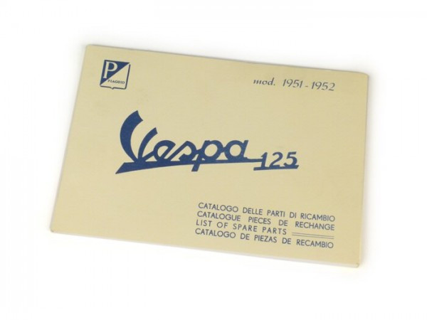 Spare Parts Calalogue Vespa Vespa 125 (1951-1952)