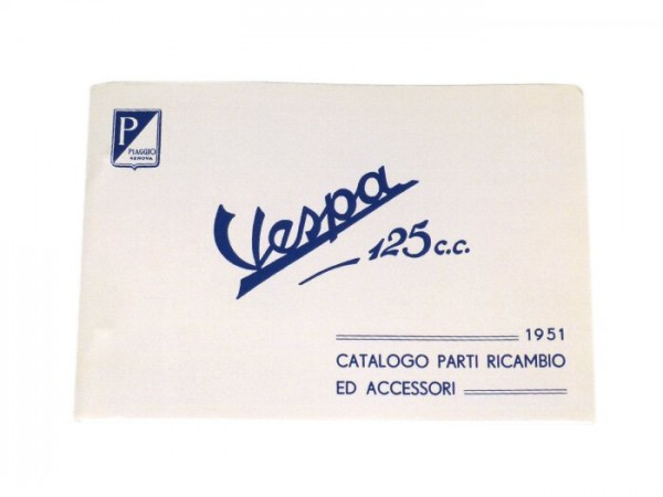 Spare Parts Calalogue Vespa Vespa 125 (1951)  Italian
