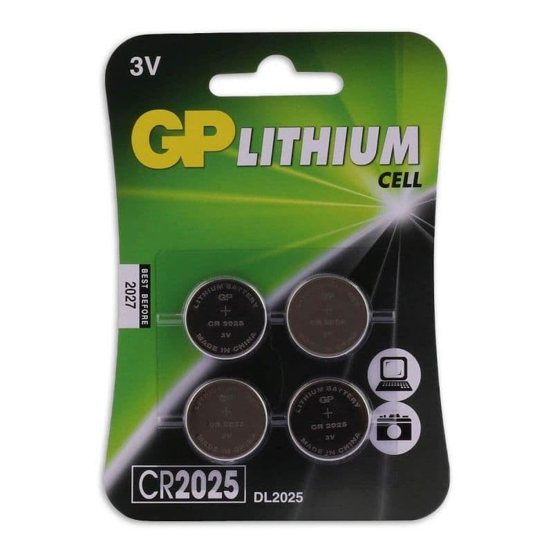 Cr2025 Lithium-Knoopcelbatterijen 3V 4Pk