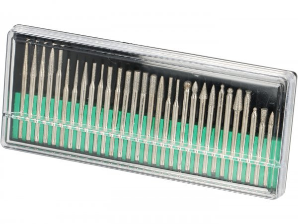 Diamond Grinding Points Set Silverline 30 Pieces For Rotary Tool