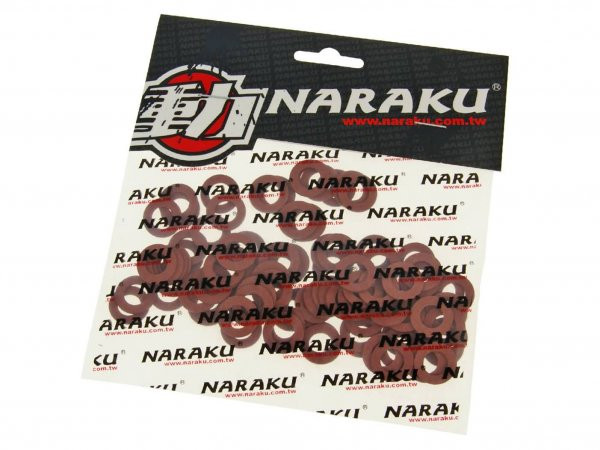 Fiber Seal Rings Naraku 8x15x1mm 100 Pcs
