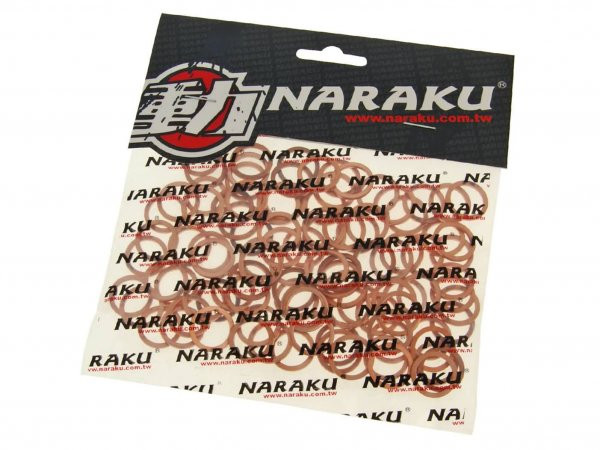Copper Seal Rings Naraku 12x16x1.5mm 100 Pcs