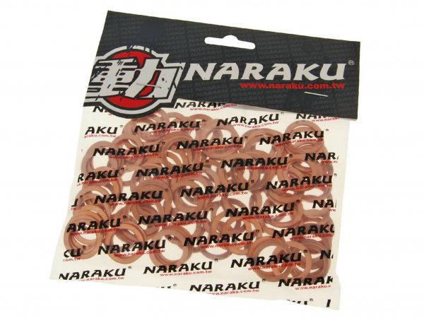 Copper Seal Rings Naraku 14x20x1.5mm 100 Pcs