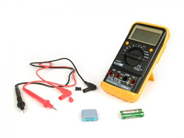 Digital-multimeter -ctm-43 Big 2v-600v- Met Gummiholster, Akustischem Durchgangsprüfer En Hold-funktion