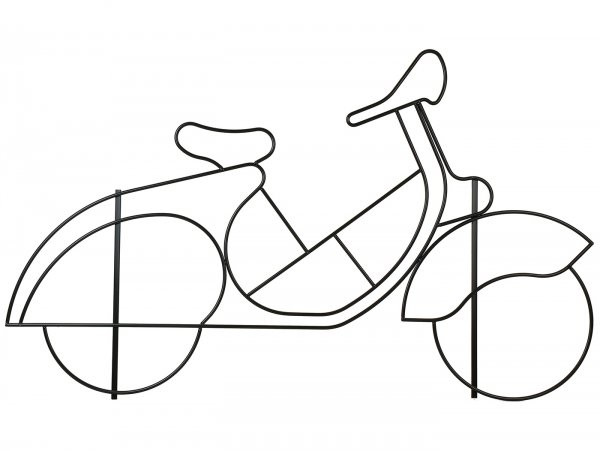 Wire Frame Vespa Oldie, Made In Germany, Approx. 126x76cm