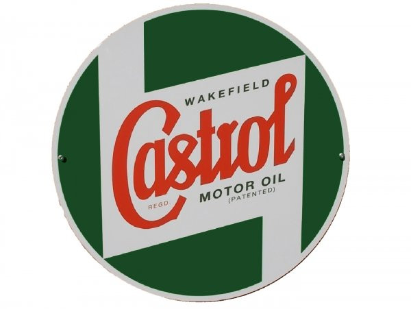 Enamelled Badge Castrol, Classic Ø=40cm
