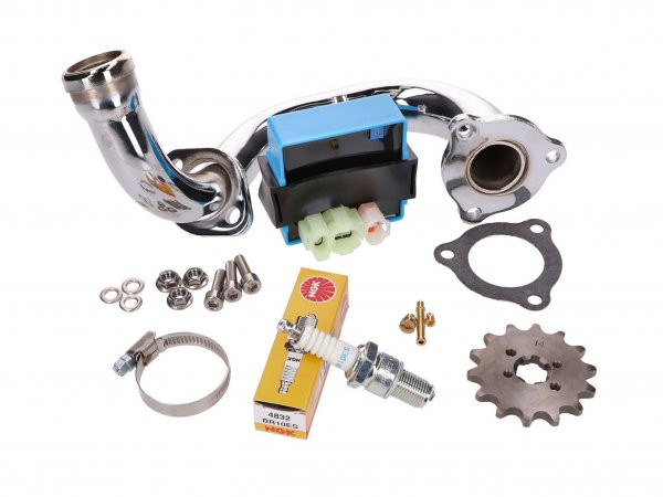 Derestriction Kit Cdi Unit Adjustable / Chromed Manifold 101 Octane