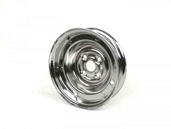 Wheel Rim Vespa 1.809 Inch, Steel  Vespa (type V50 9 Inch  4 Inner Holes)  Chrome