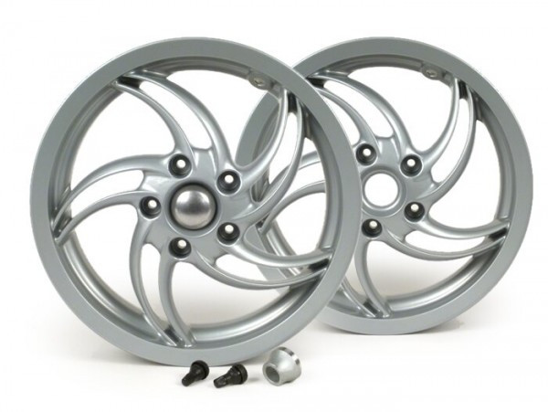 Pair Of Wheel Rims Incl. Conversion Kit Piaggio 3.0012 Inch   Silver