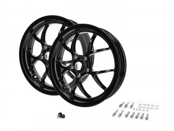 Rim Set (front+rear Incl. Mounting Kits) BGM Pro Sport   Glossy Black