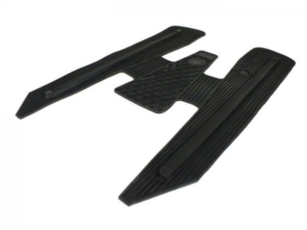 Floor Mat Nisa Without Footboard Stripes On Frame Tunnel   Black