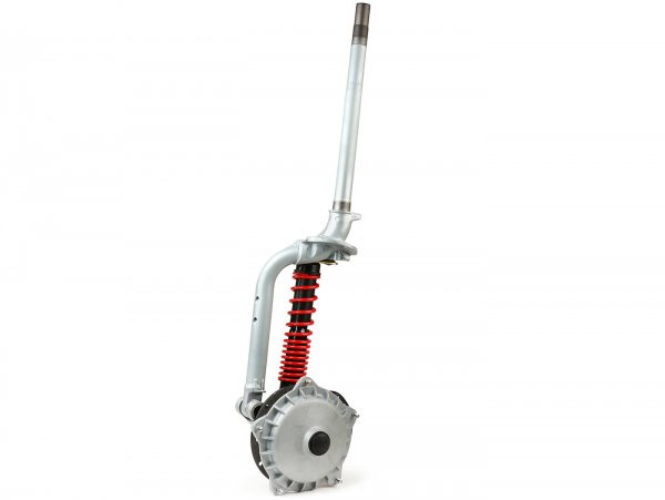 Fork With Disc Brake And Shock Absorber (complete) Oem Lml Classic Grimeca Style Ø20mm Axle  Silvergrey