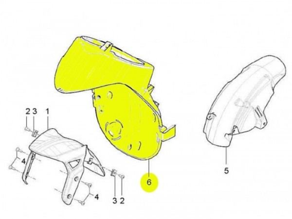 Legshield Lower Fairing Piaggio