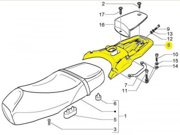 Gepäckbrücke Piaggio (vespa Modern)