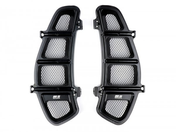Glove Box Net Panel Set Moto Nostra, Cnc, Black Shiny