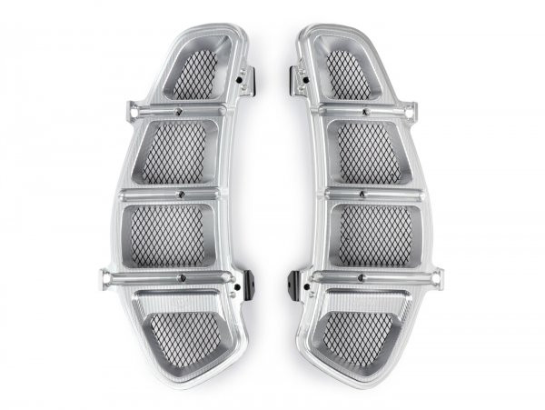 Glove Box Net Panel Set Moto Nostra, Cnc, Silver
