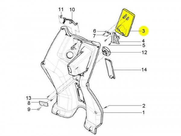 Gepäckfachklappe Piaggio (aprilia, Piaggio)