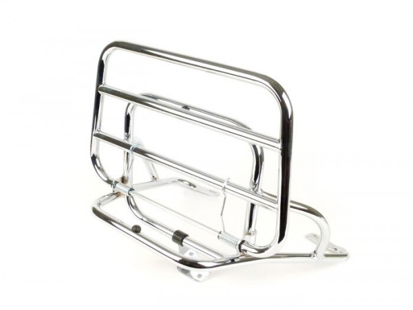 Bagagedrager inklapbaar achter ams Cuppini  Chroom (Vespa Modern)