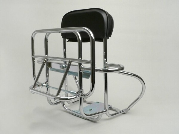 Rear Rack, Fold Down + Backrest + Spare Wheel Holder Ams Cuppini Vespa Largeframe