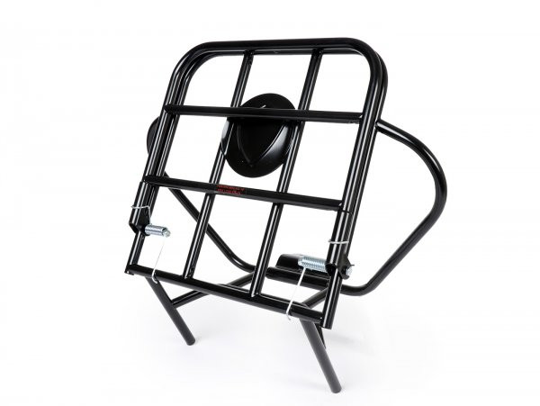 Rear Rack, Fold Down + Spare Wheel Holder Ams Cuppini  Black
