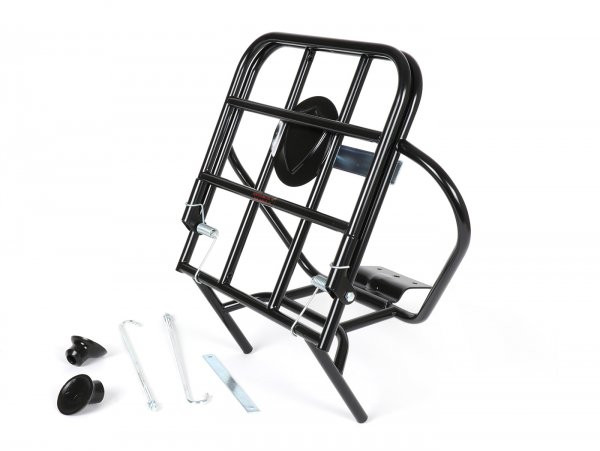 Rear Rack, Fold Down + Spare Wheel Holder Ams Cuppini  Black