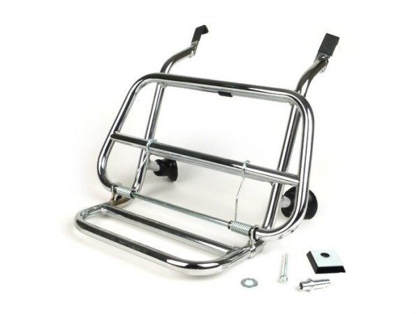 BagageDRager Inklapbaar Voorkant Ams Cuppini  Chroom (vespa Modern)