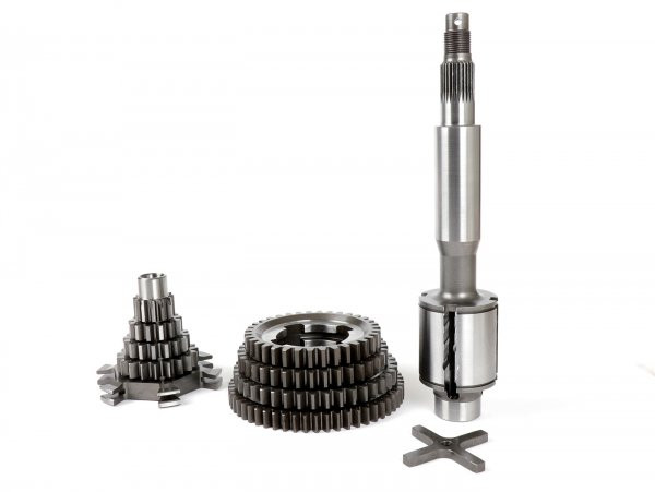 Gearbox Complete (gears + Gear Cluster + Main Shaft + Cruziform) Benelli Type Grantour Sport