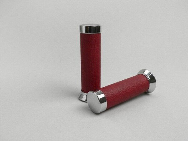 Pair Of Grips Piaggio Ø=22/24mm Red