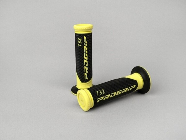 Pair Of Grips Progrip 732 Gel Touch Ø=22/24mm Yellow