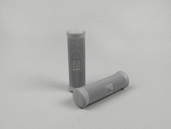 Pair Of Grips Vespa Ø=24mm, L=125mm, Piaggio Rectangular Logo