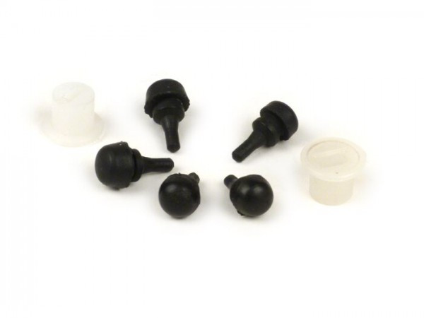 Rubber Buffer Set For Engine Flap Incl. Bushes Vespa  Large Side Panel