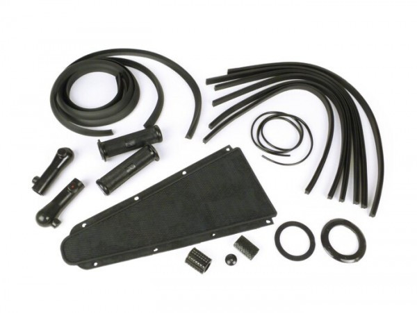Rubber Kit Vespa 19 Pcs  Black