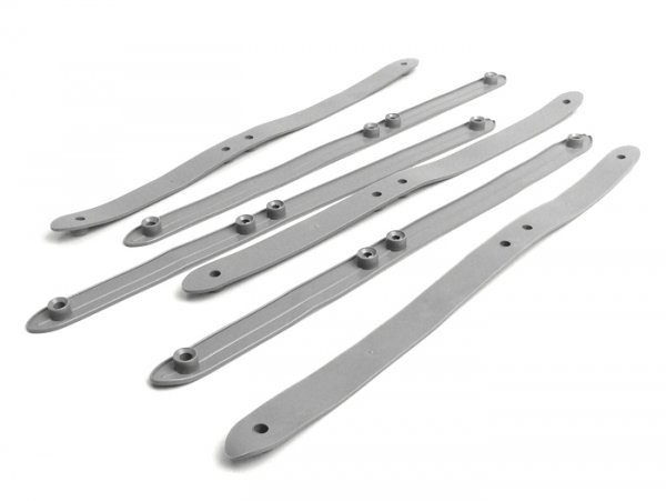 Front Floor Channel Rubber Strip Set Lambretta Li 125 (series 12)  Grey