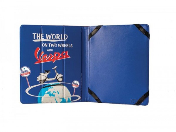 Hülle Voor Ipad/tablet Pc -vespa, 20x24x1,8cm- "the World On Two Wheels With Vespa"